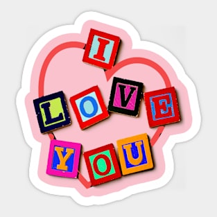 I LOVE YOU Sticker